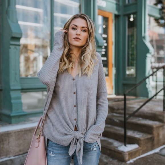 Out From Under Jojo Oversized  Button-Front Top - Picture 2 of 8